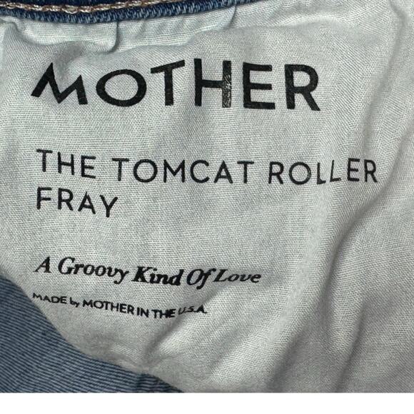 Mother Women's Tomcat Roller Fray Button Fly Denim Jeans - Size 29 (28x26.5) - Picture 6 of 9